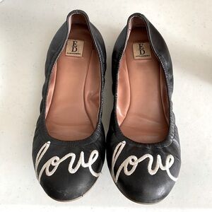 Ellen Degeneres Langston Love Leather Ballet Flats
